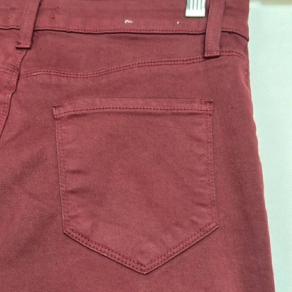 L’Agence Burgundy Margot High rise Garnet Jeans size 26 NWOT